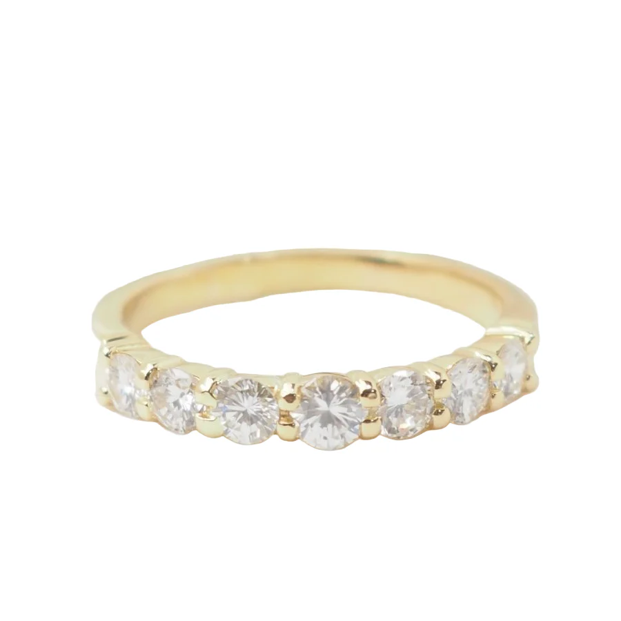 Bague Alliance en or jaune et diamants