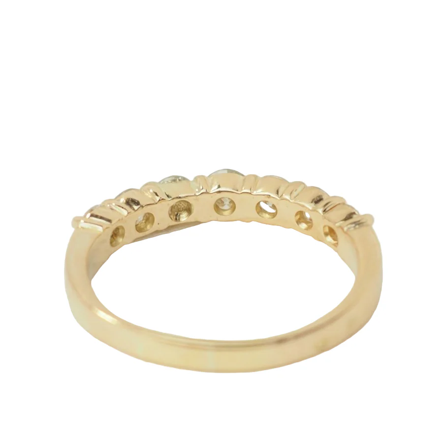 Bague Alliance en or jaune et diamants - Image 3
