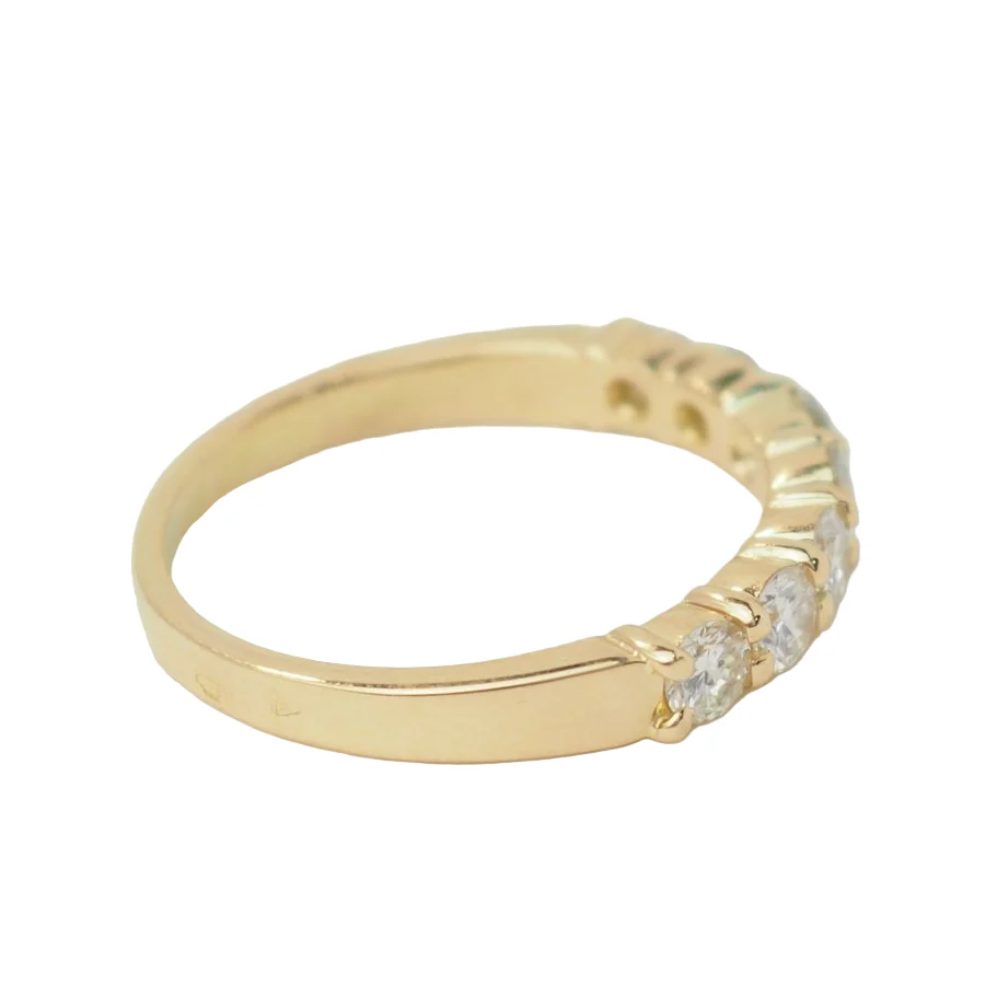 Bague Alliance en or jaune et diamants - Image 4