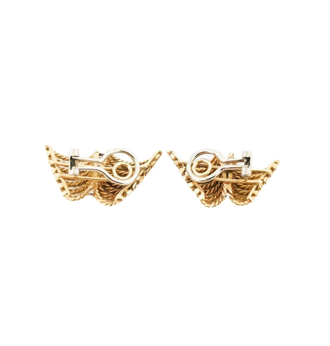 Boucles d'oreilles Clip en or jaune et diamants - Image 2