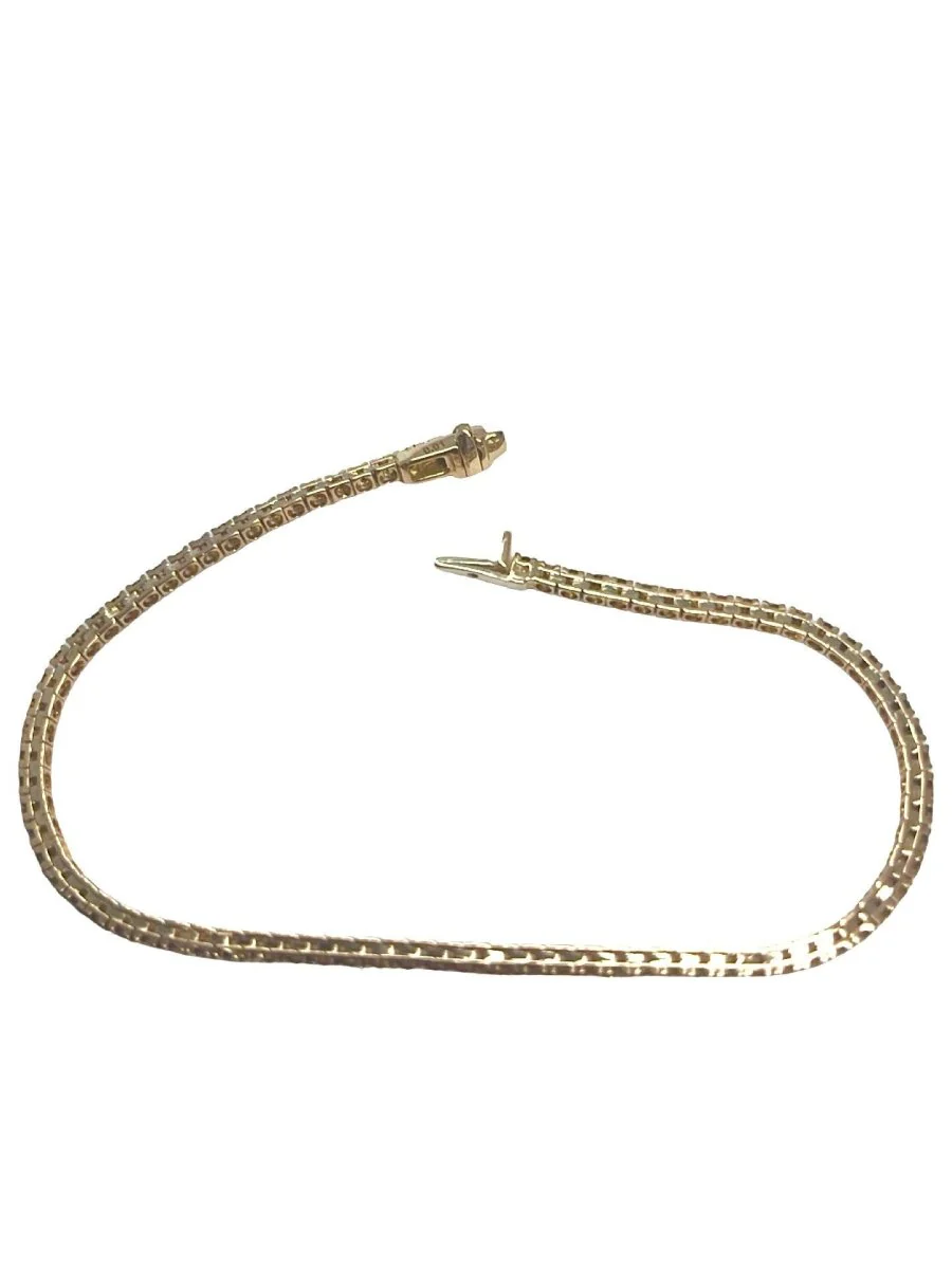 Bracelet rivière or rose et diamants 1 ct - Image 3