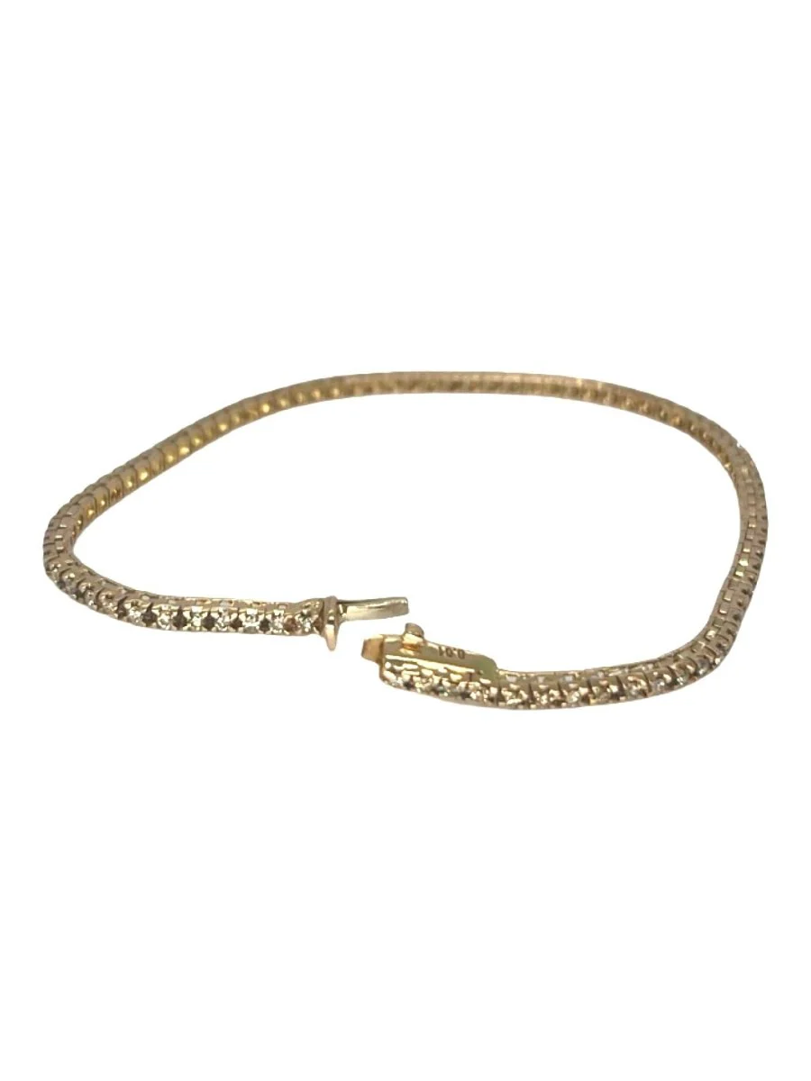 Bracelet rivière or rose et diamants 1 ct - Image 4