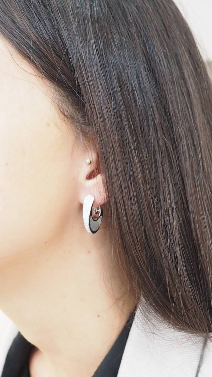 Boucles d'oreilles Clips en or blanc aigues marines et diamants - Image 9