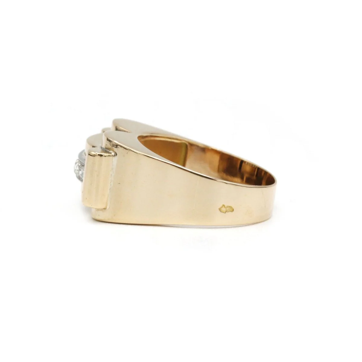 Bague TANK - Or, Platine & Diamants - Image 2
