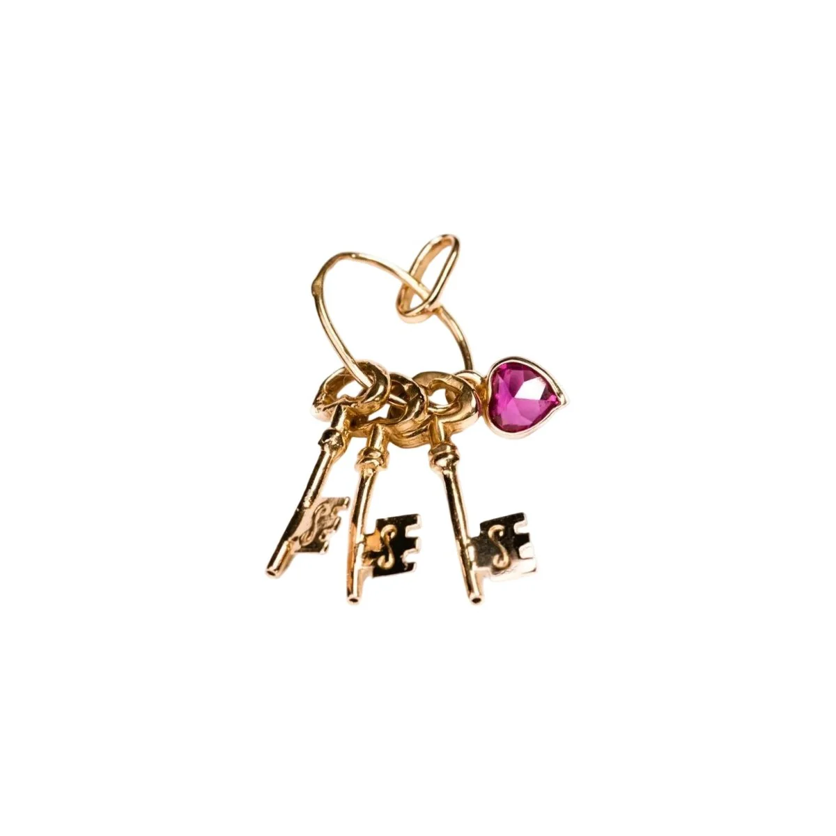 Pendentif en or jaune et rubis