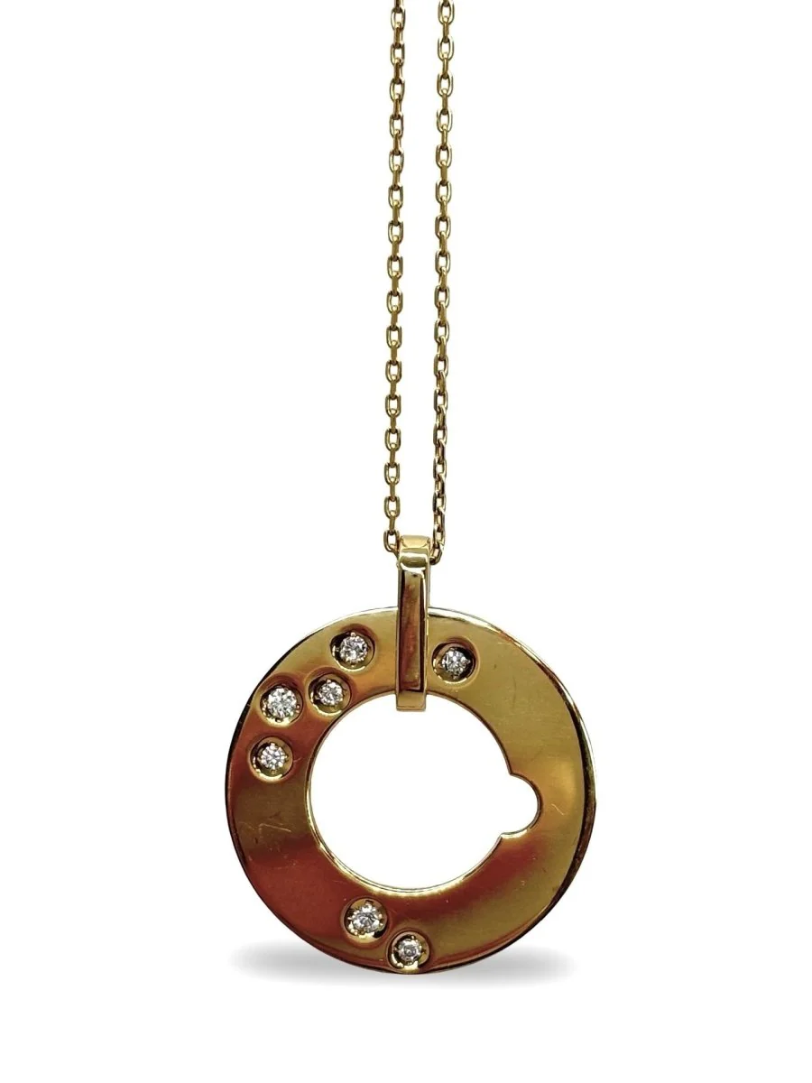 Collier Dinh Van modèle Cible or jaune et diamants 0,15 ct - Image 3