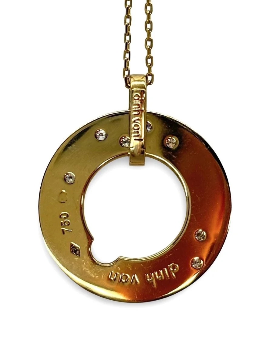 Collier Dinh Van modèle Cible or jaune et diamants 0,15 ct - Image 4