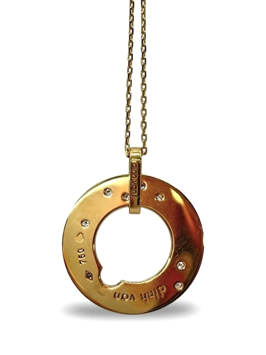 Collier Dinh Van modèle Cible or jaune et diamants 0,15 ct - Image 5