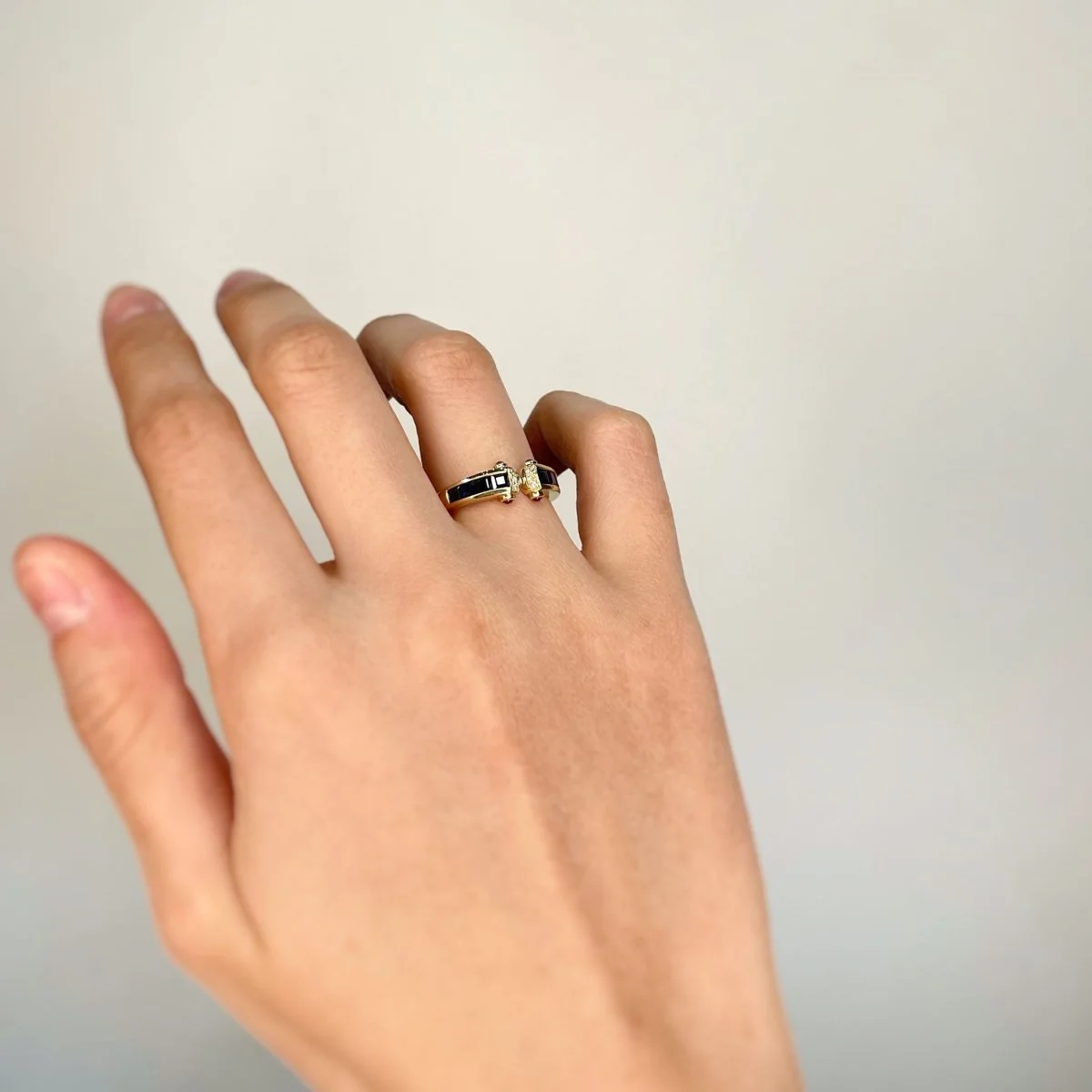 Bague - Or, Saphirs, Diamants & Rubis - Image 4