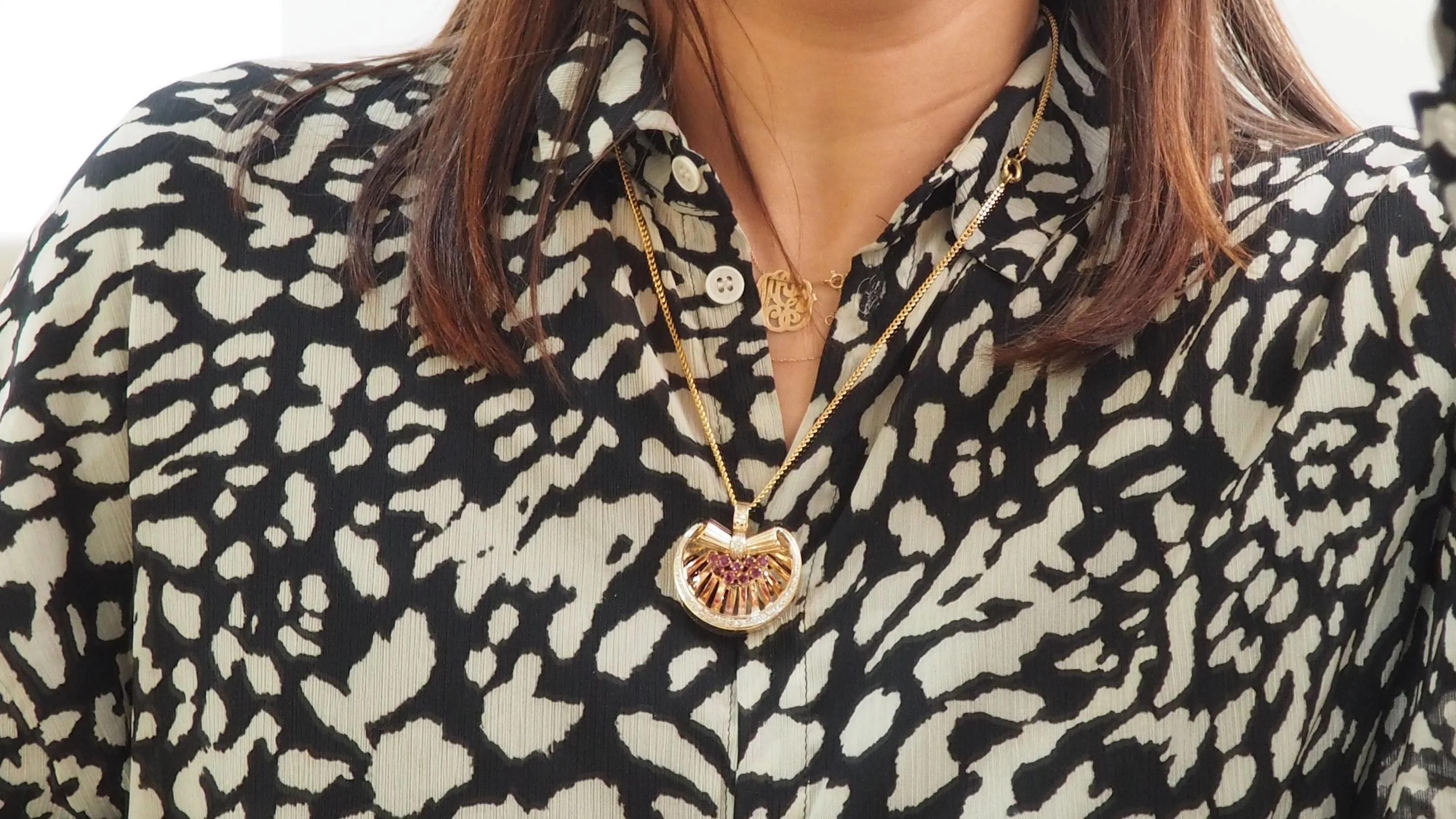 Pendentif en or jaune, rubis et diamants - Image 2