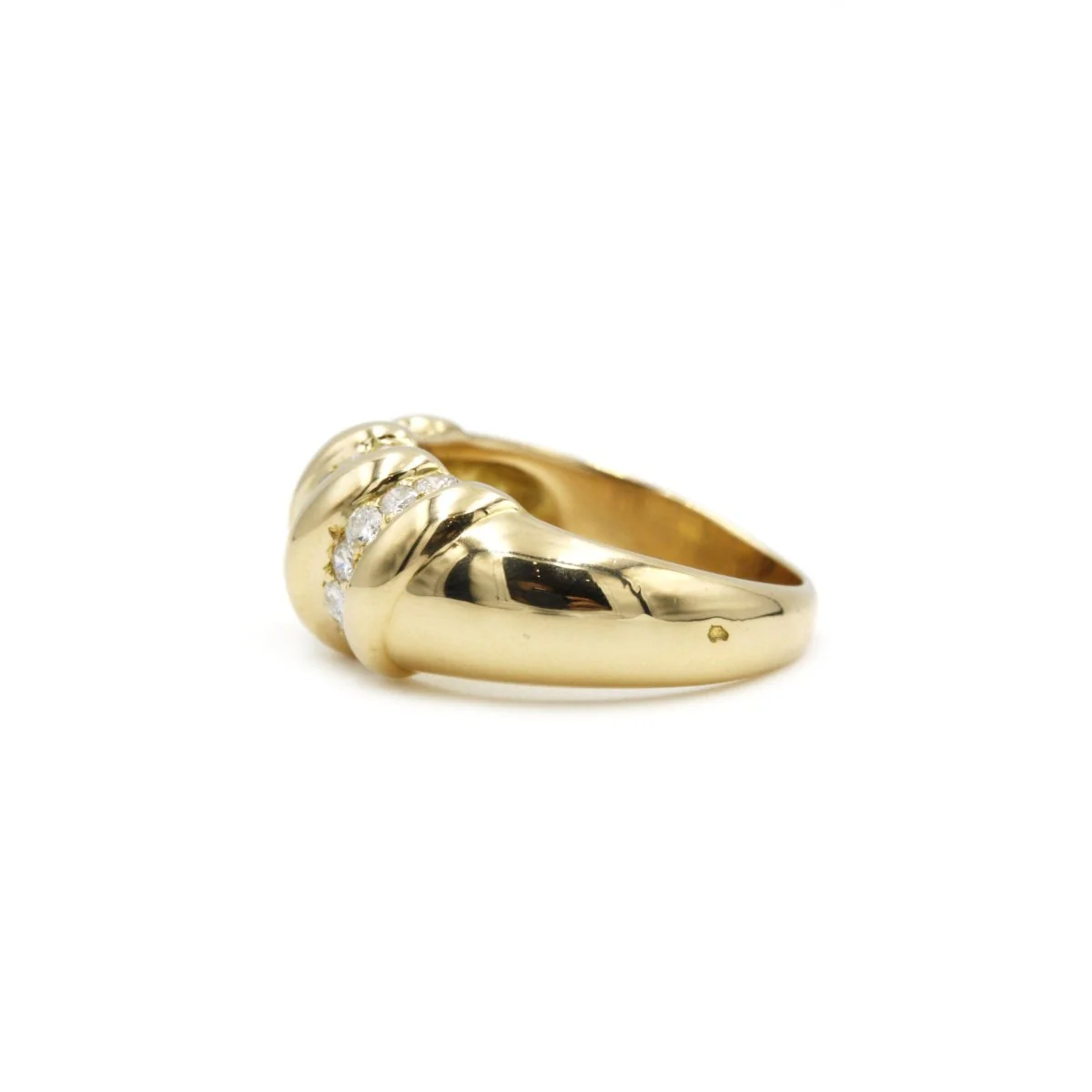 Bague en or jaune et diamant - Image 2