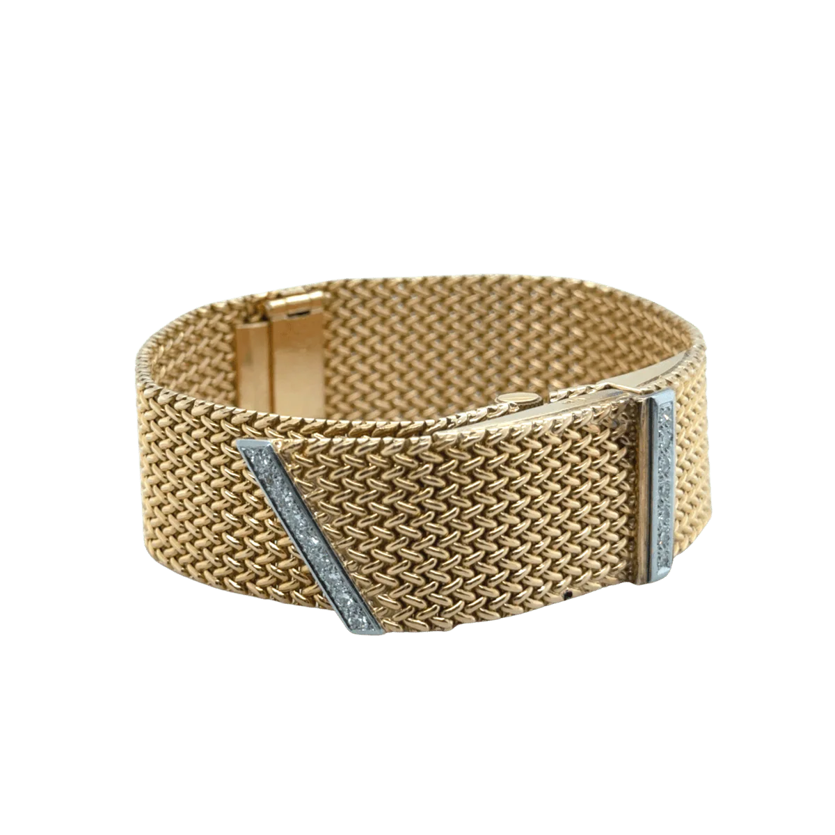 Montre en or jaune, platine et diamants
