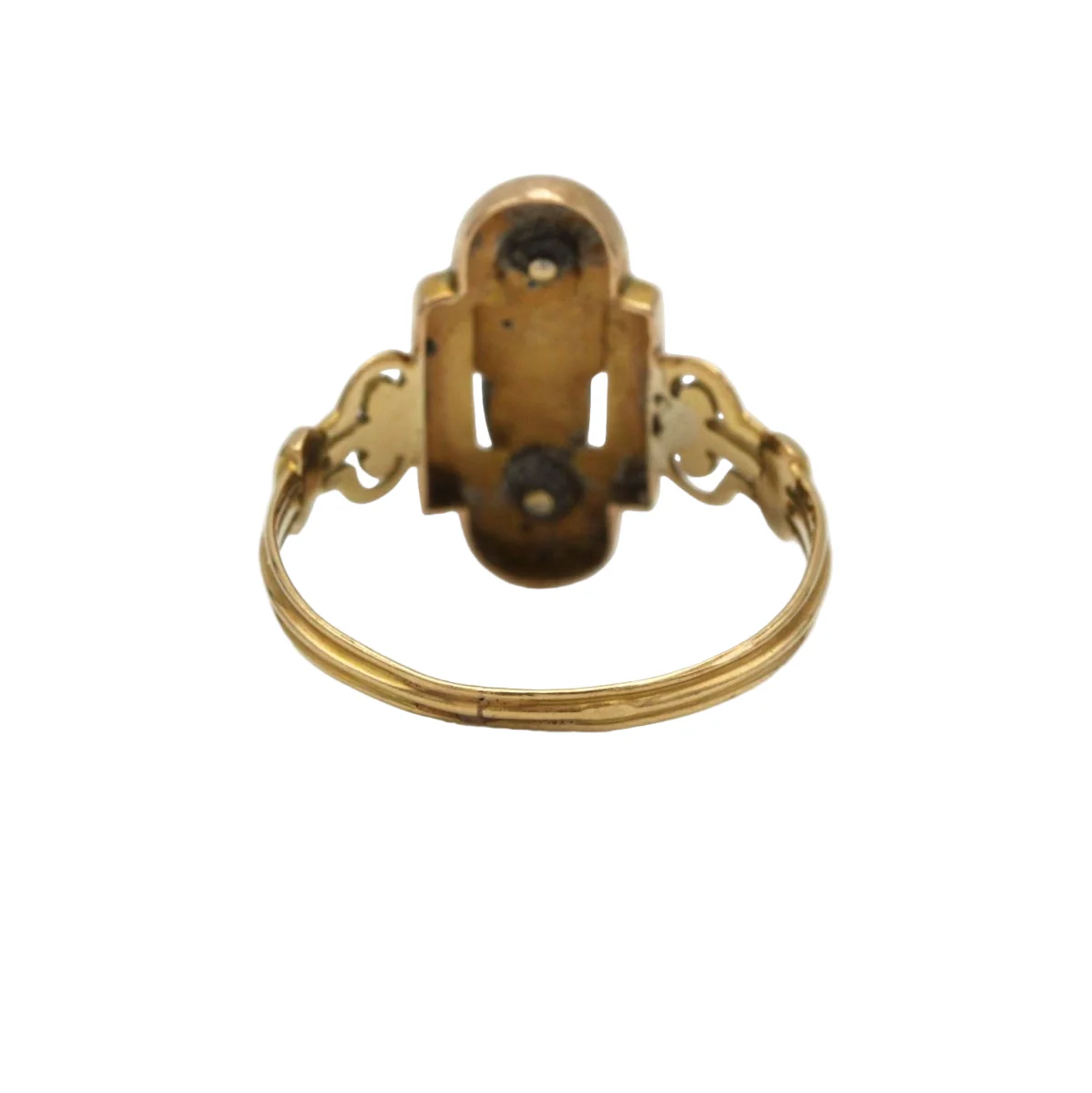 Bague Cocktail en or jaune, argent et opales - Image 4