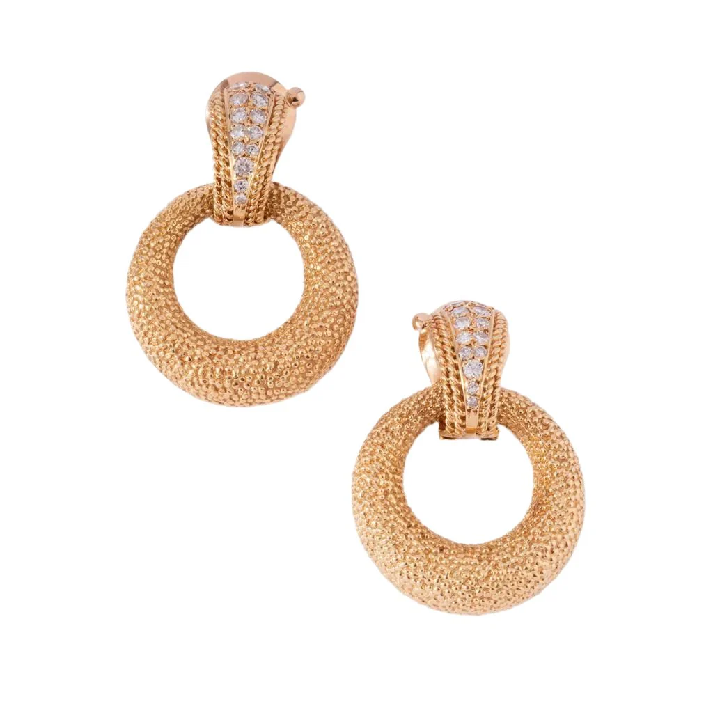 Boucles d'oreilles Clip VAN CLEEF & ARPELS en or jaune et diamants