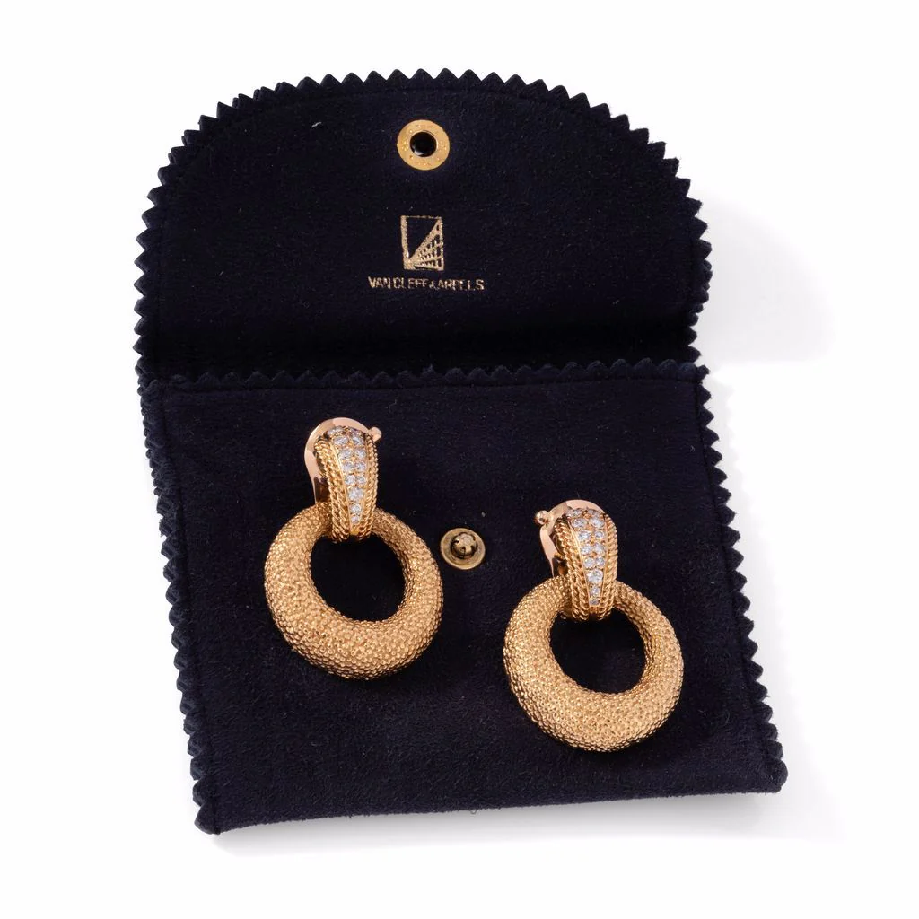 Boucles d'oreilles Clip VAN CLEEF & ARPELS en or jaune et diamants - Image 5