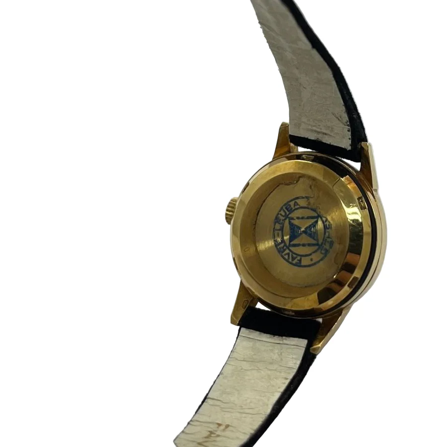 Montre FAVRE-LEUBA en or jaune, argent, acier et cuir - Image 3