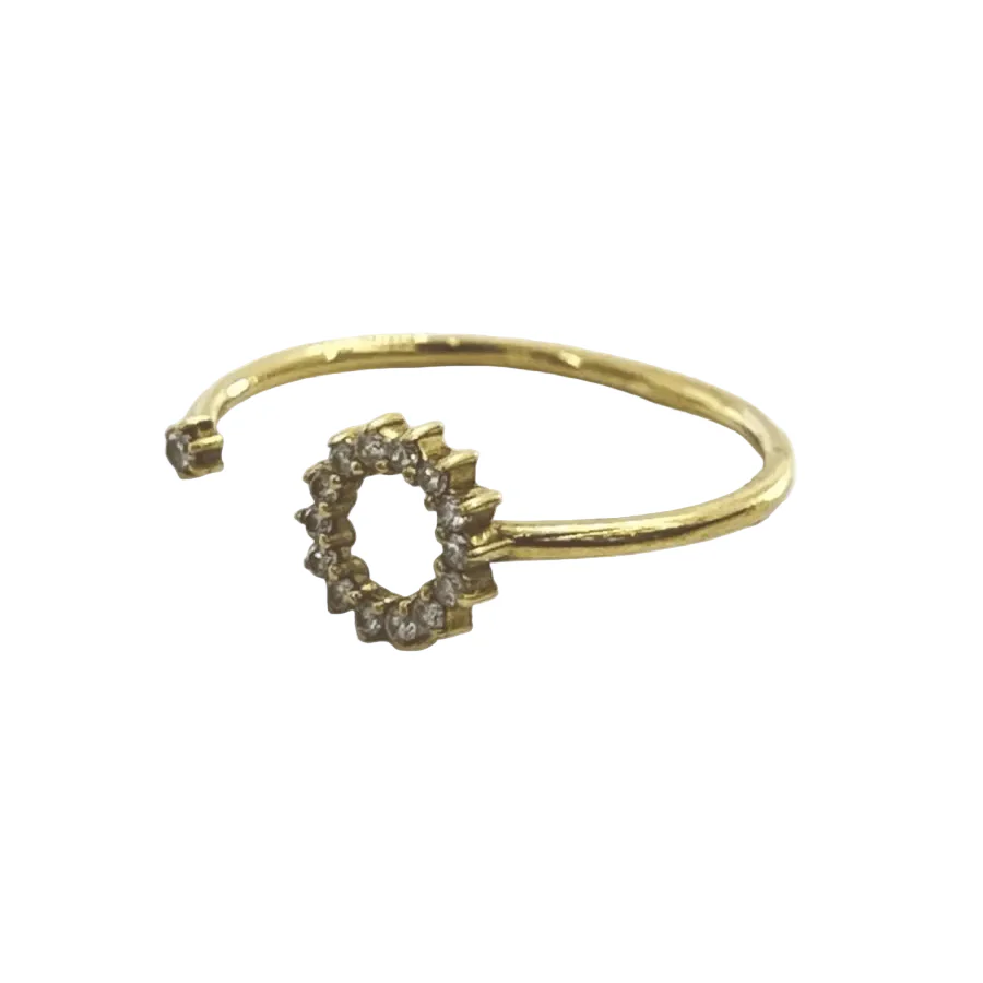 Bague en or jaune et diamants - Image 2