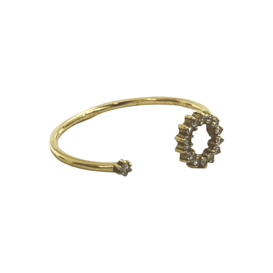 Bague en or jaune et diamants - Image 3