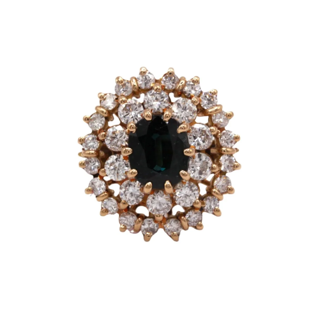 Bague - Or, saphir et diamants
