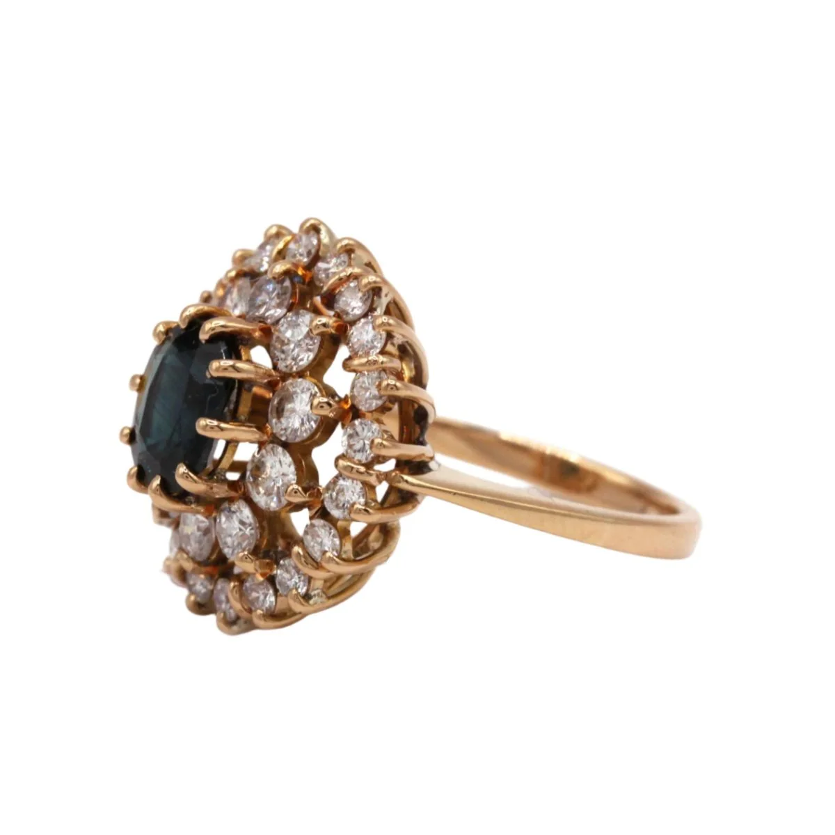 Bague - Or, saphir et diamants - Image 2