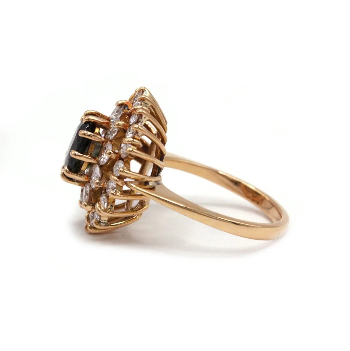 Bague - Or, saphir et diamants - Image 3