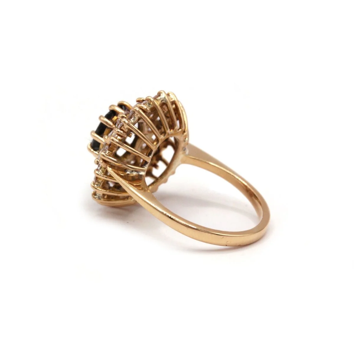 Bague - Or, saphir et diamants - Image 4