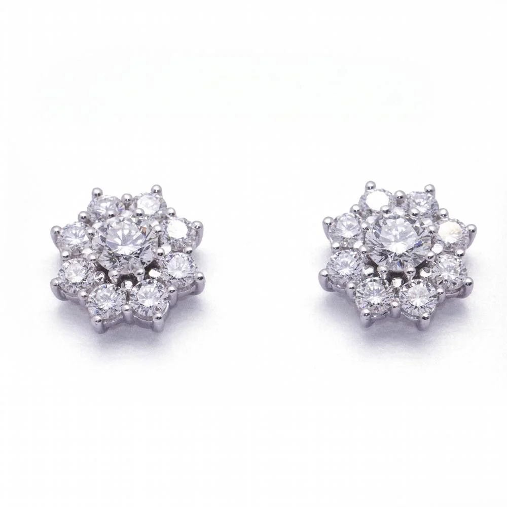 Boucles d'oreilles ROSETON en or blanc et diamants - Image 5