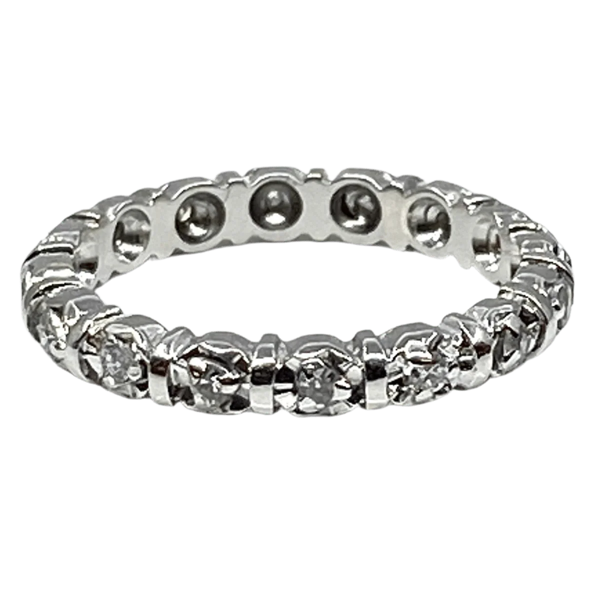 Bague Alliance en or blanc et diamants