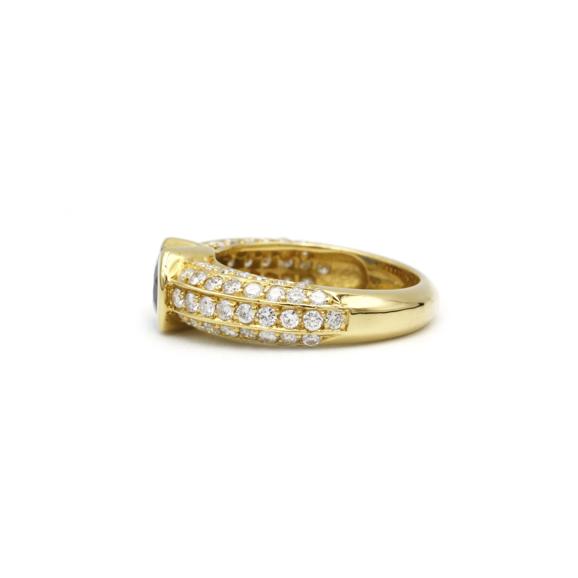 Bague - Or, diamants et Saphir - Image 2