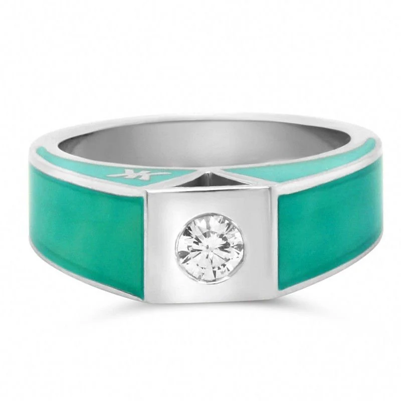 Solitaire Korloff or gris diamant