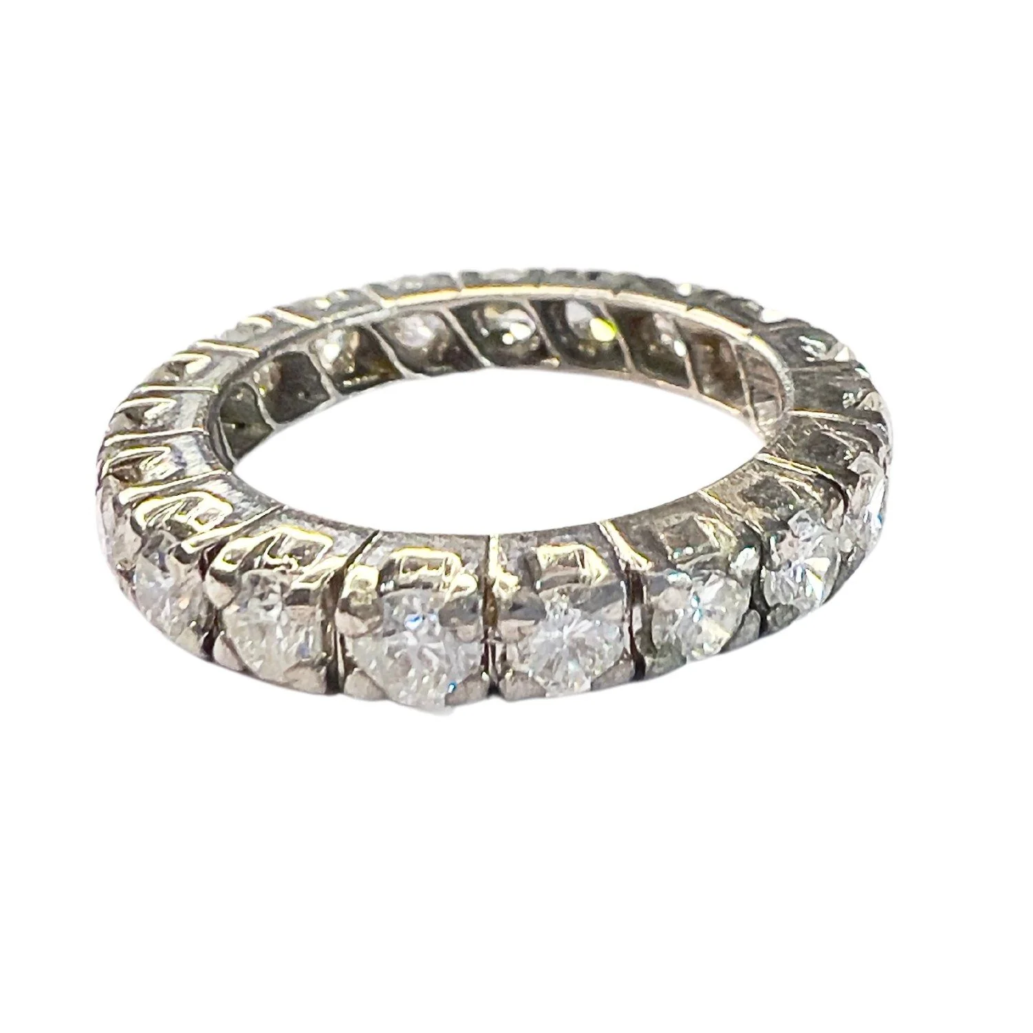 SORTIJA SIN FIN DISEÑO CLÁSICO ÉPOCA 1930-1935 de ORO 18 kts con DIAMANTES - Image 3