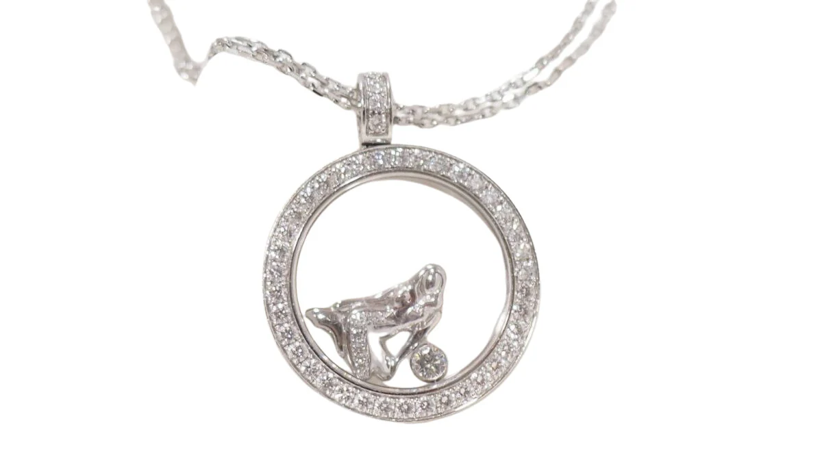 Collier CHOPARD "Happy Diamonds" en or blanc et diamants - Image 5