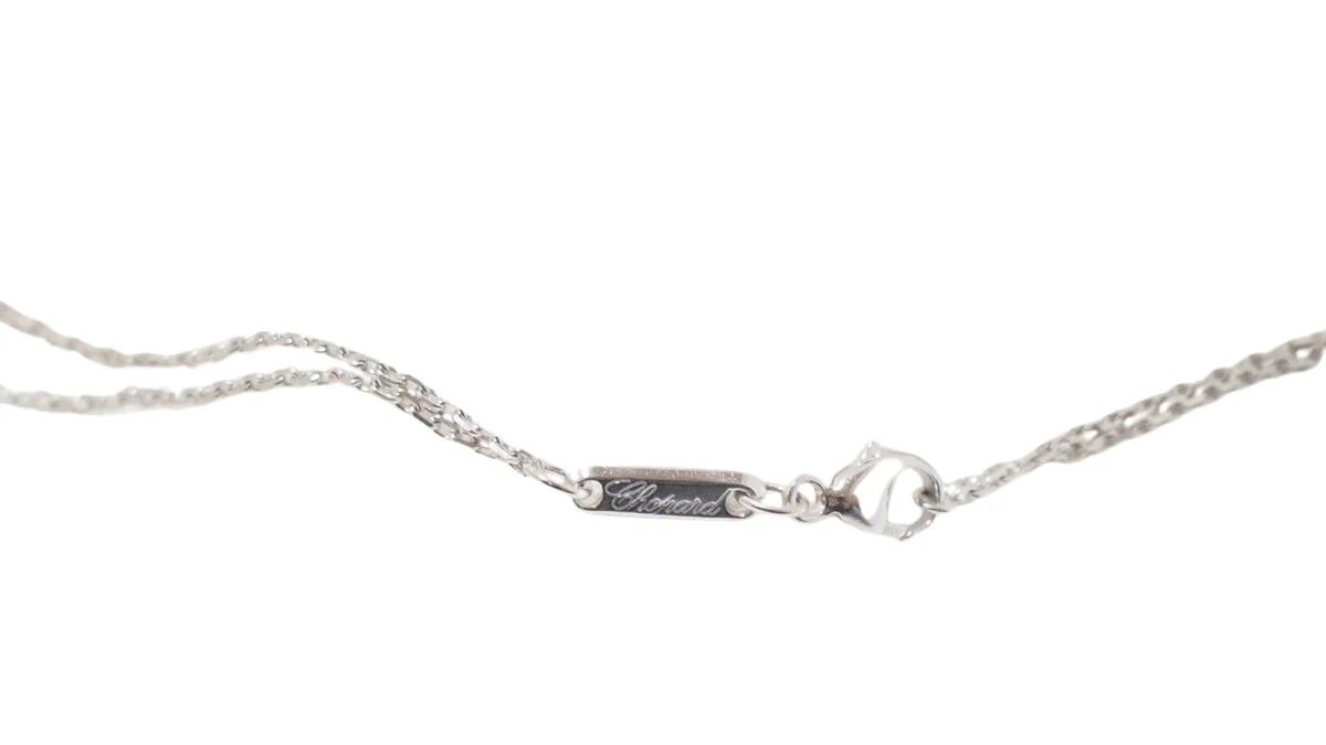 Collier CHOPARD "Happy Diamonds" en or blanc et diamants - Image 8