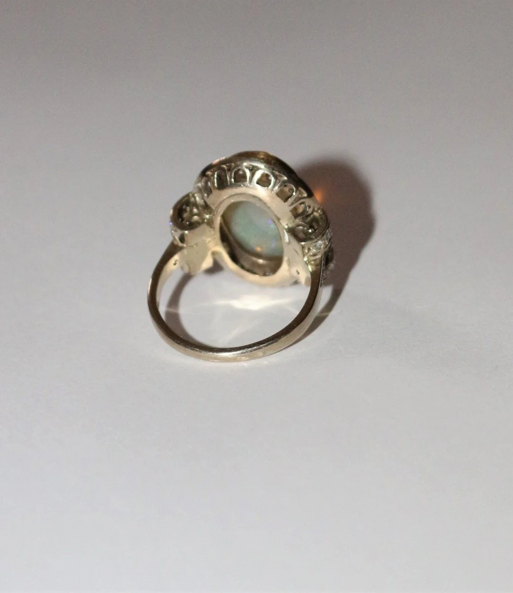 Bague Opale Art Déco 2 Ors - Image 4
