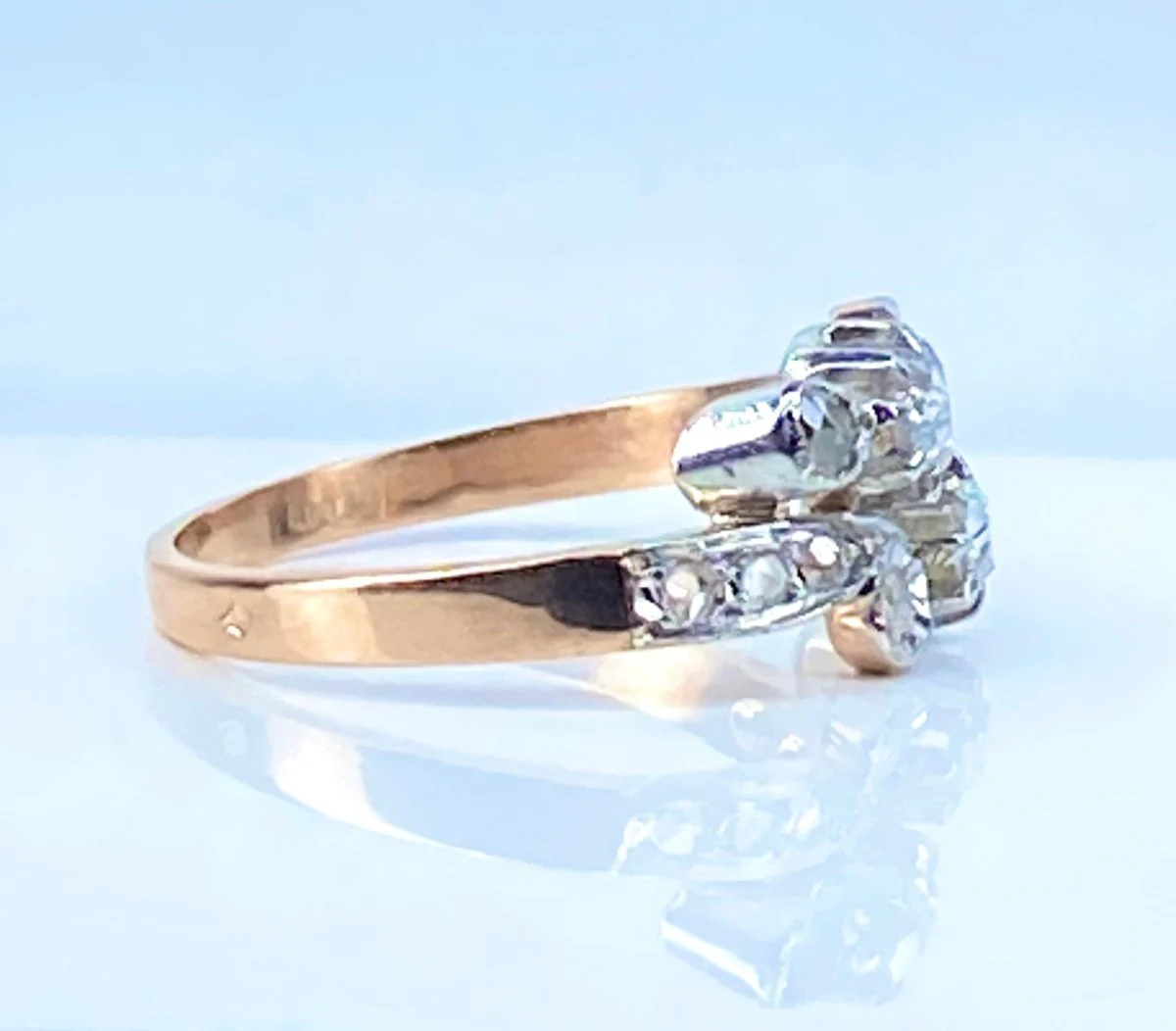 Bague en or 18 carats en diamants, époque 1900 - Image 5