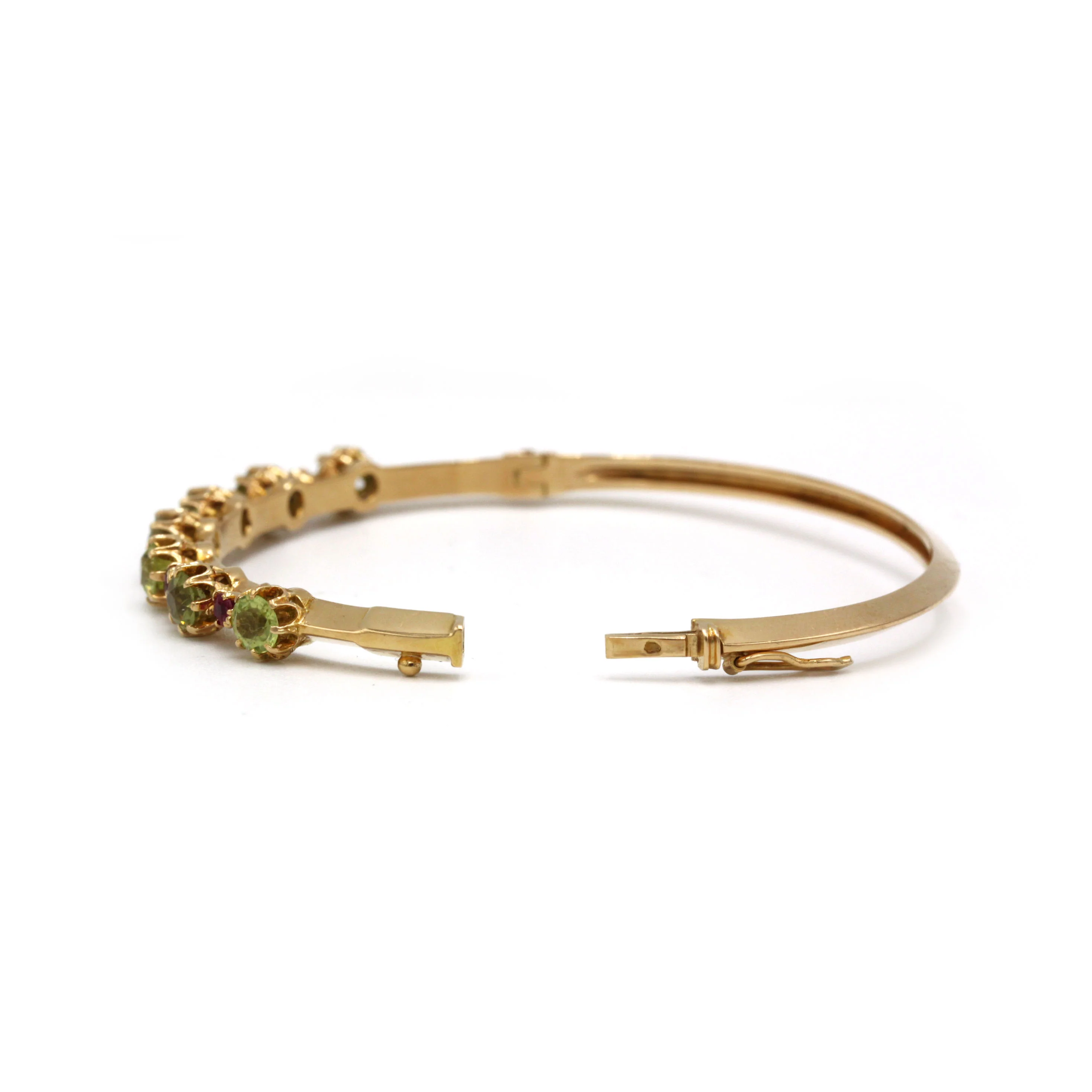 Bracelet Rigide - Or, Péridots et Rubis - Image 3