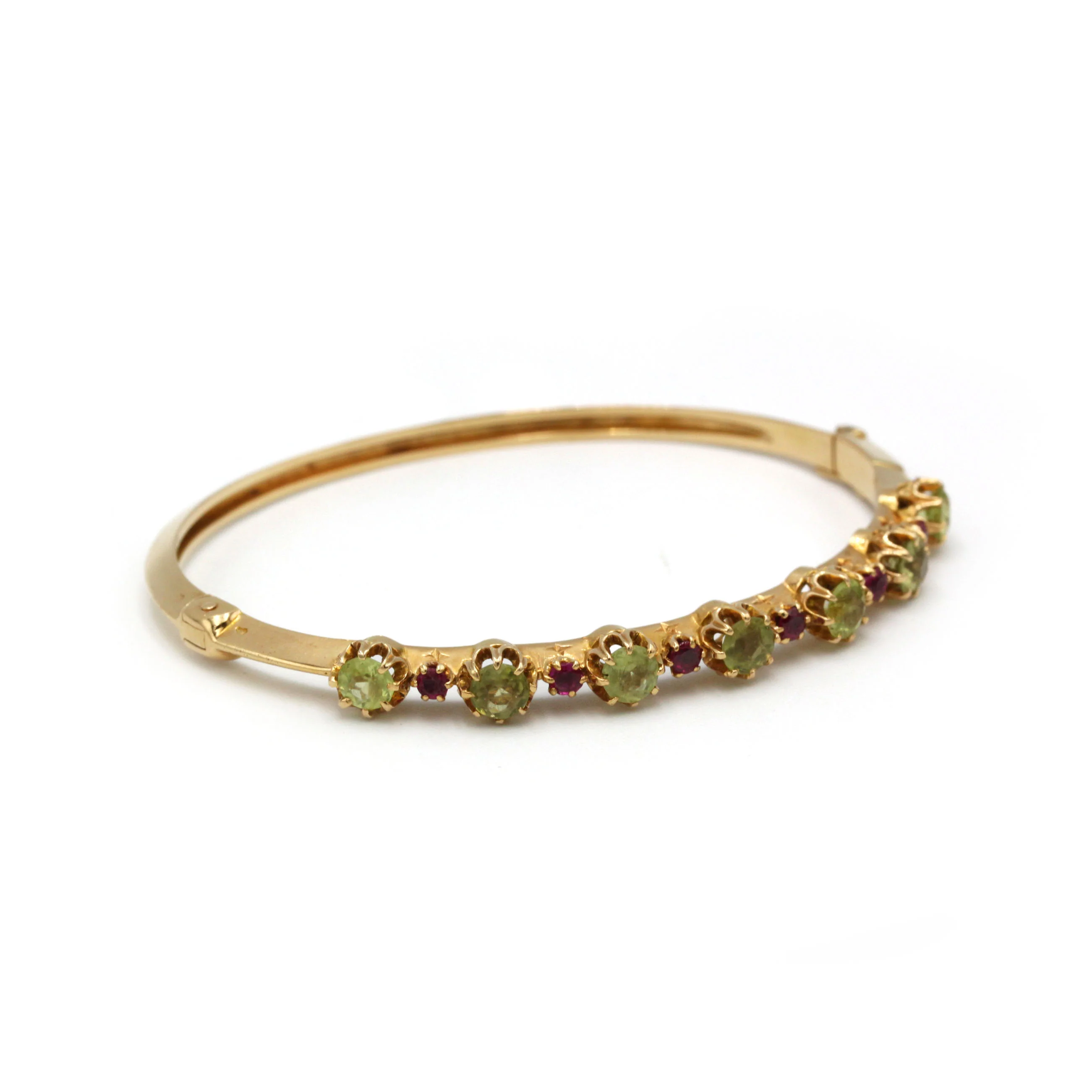 Bracelet Rigide - Or, Péridots et Rubis - Image 5