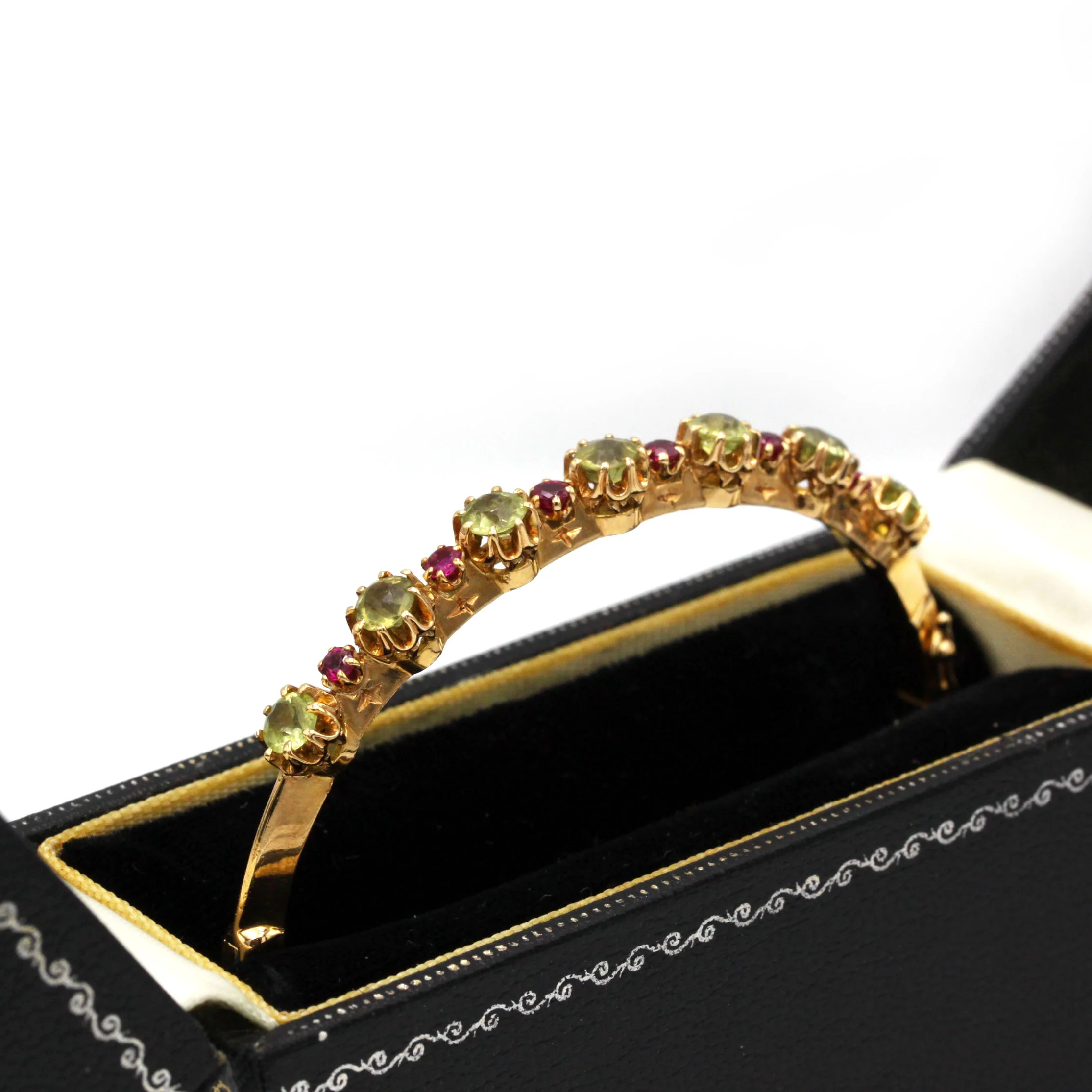 Bracelet Rigide - Or, Péridots et Rubis - Image 6