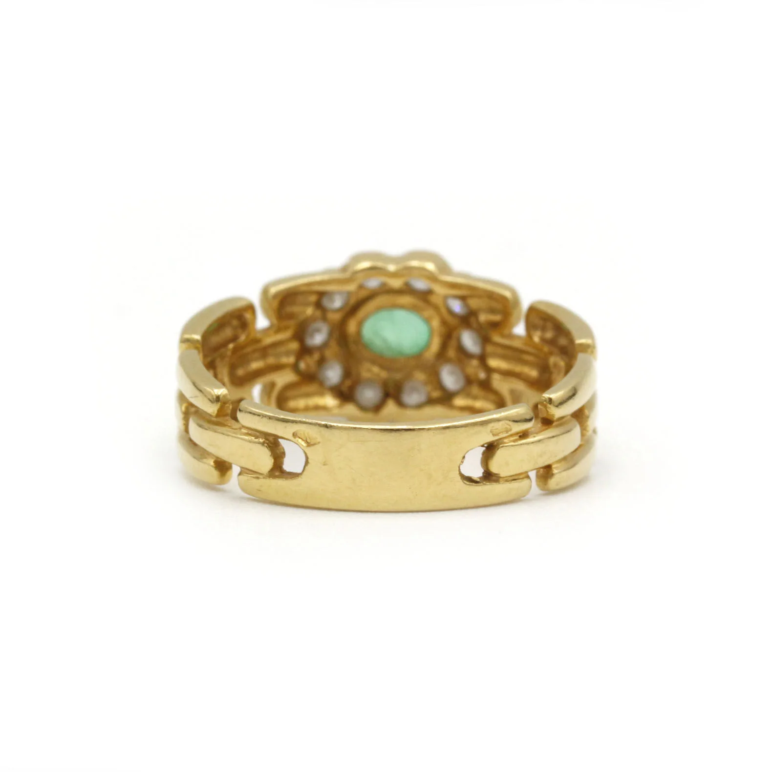 Bague rétro en or, émeraude et diamants - Image 4