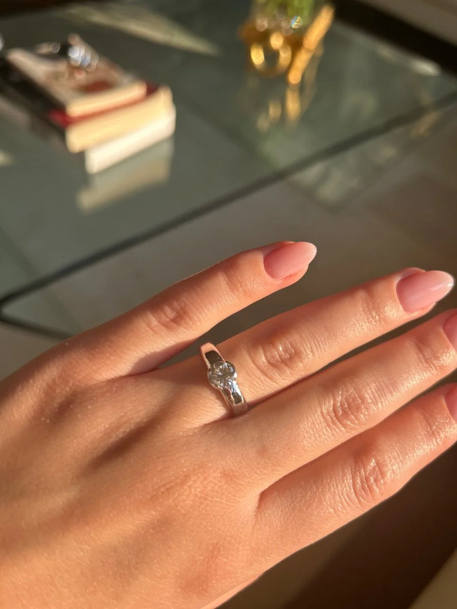 Bague - Or blanc et diamant - Image 2