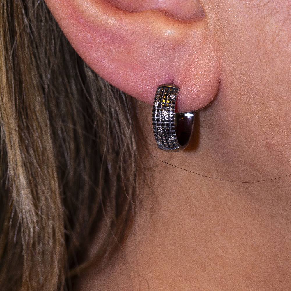 Boucles d'oreilles DAMIANI en or noir. D'occasion - Image 4
