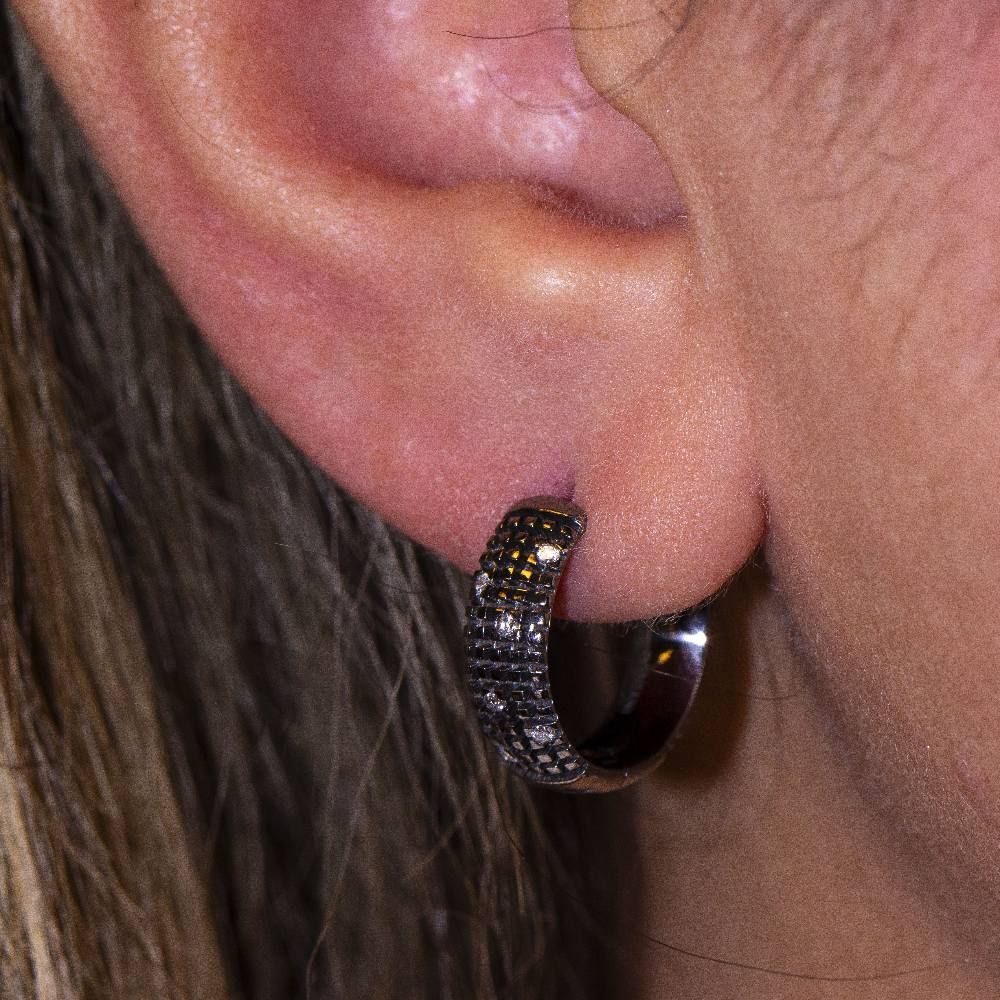Boucles d'oreilles DAMIANI en or noir. D'occasion - Image 5