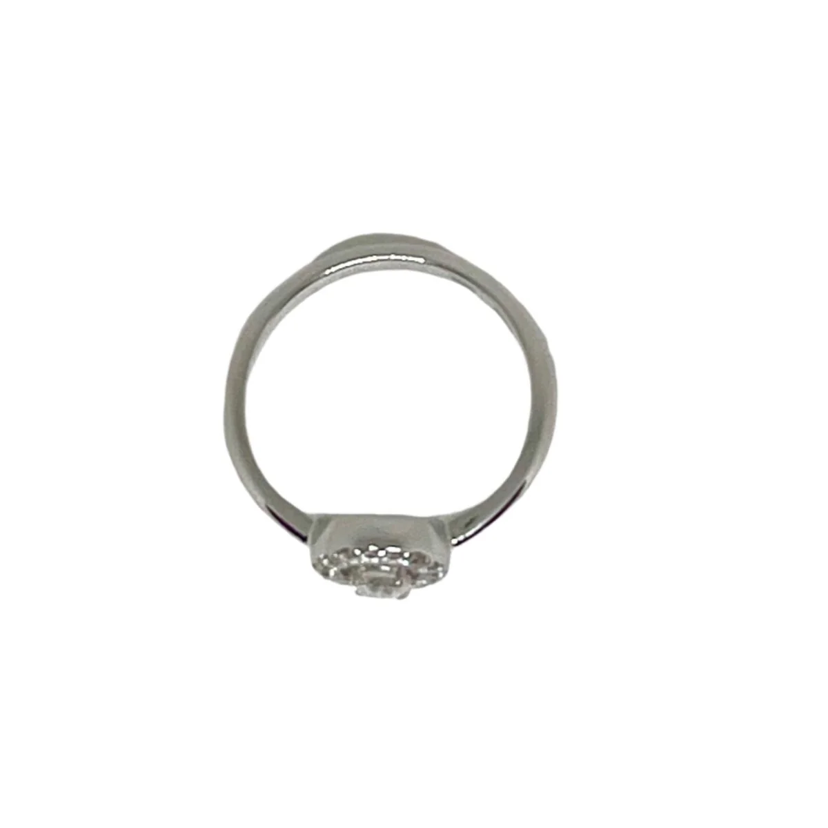 Bague Solitaire en or blanc et diamants - Image 2