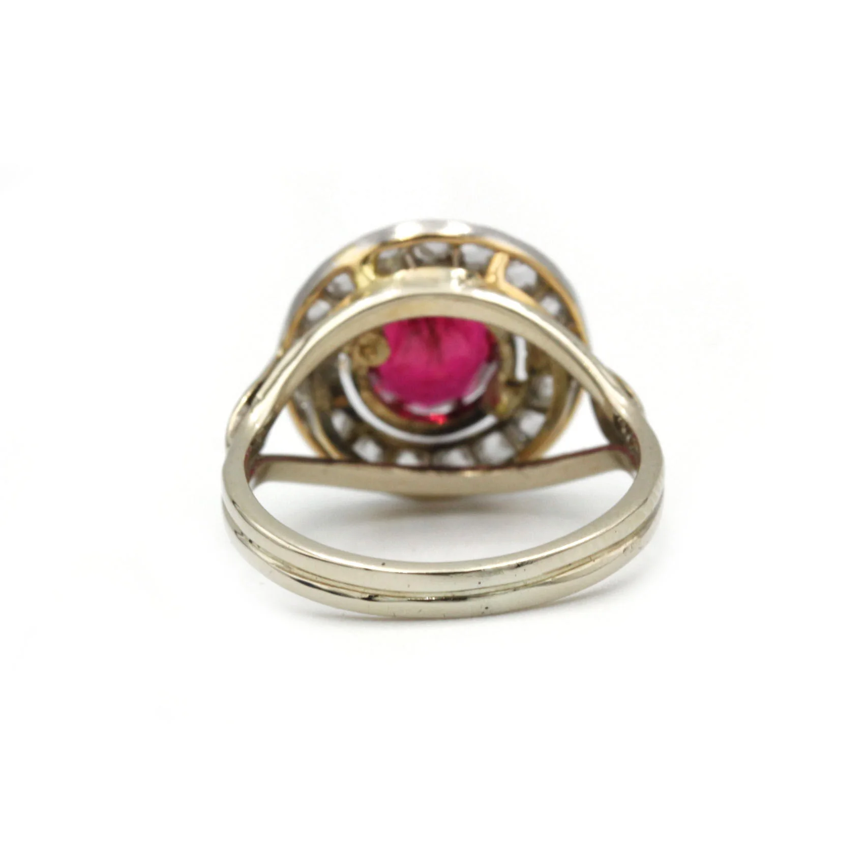 Bague - Or jaune, grenat et diamants - Image 5