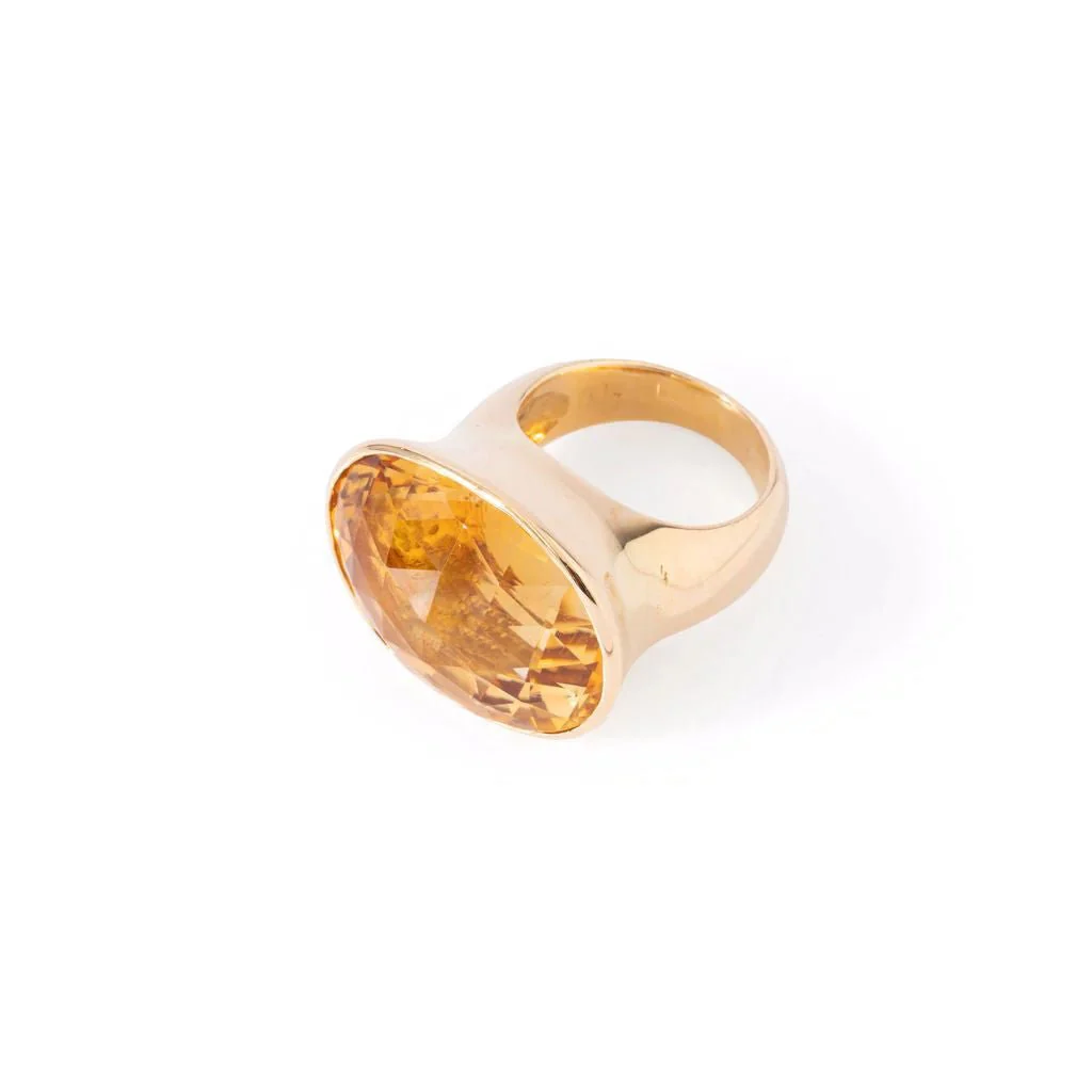 Bague en or jaune et citrine - Image 4