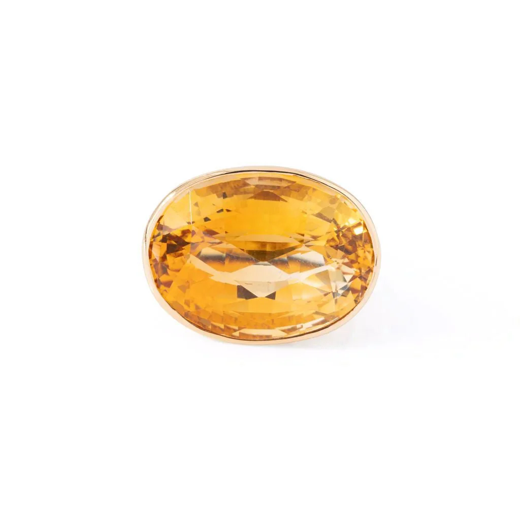 Bague en or jaune et citrine - Image 5