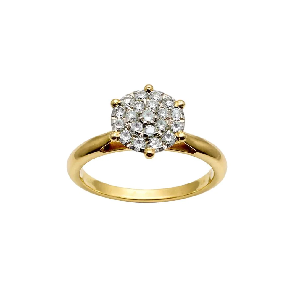 Bague en or jaune et diamant