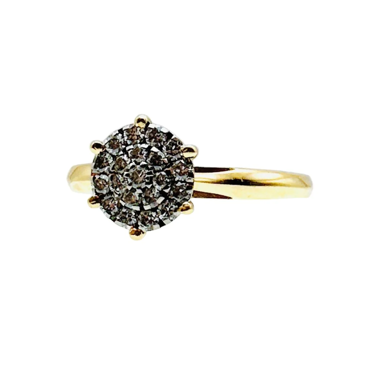 Bague en or jaune et diamant - Image 3
