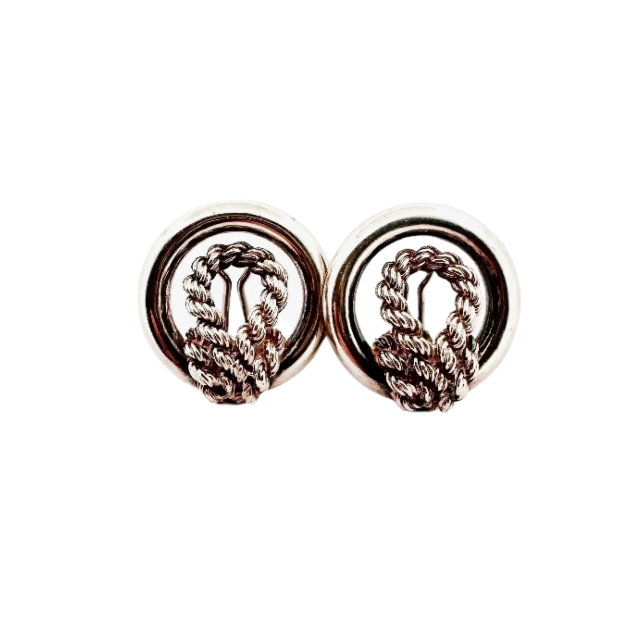 Boucles d'oreilles Clips HERMÈS "Audierne", en argent