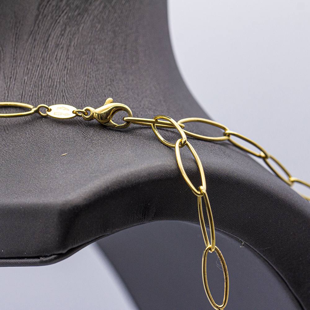 Collier en or bicolore avec des cœurs - Image 6